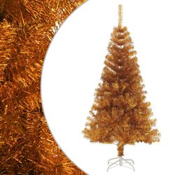 vidaXL Mākslīgā Ziemassvētku egle ar statīvu zelta 150 cm vidaXL Mākslīgā Ziemassvētku egle ar statīvu zelta 150 cm