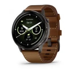 Garmin Venu 4 45 mm ar ādas siksniņu Garmin Venu 4 45 mm ar ādas siksniņu