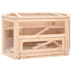 vidaXL Hamsteru būris masīvkoks egle 80 x 40 x 43 cm (172379) vidaXL Hamsteru būris masīvkoks egle 80 x 40 x 43 cm (172379)