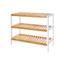 Songmics Apavu plaukts no bambusa ar 3 līmeņiem (LBS03) Songmics Apavu plaukts no bambusa ar 3 līmeņiem (LBS03)