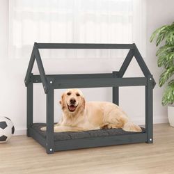 vidaXL Hundas gulta masīvkoks priede 81 x 60 x 70 cm (822209) vidaXL Hundas gulta masīvkoks priede 81 x 60 x 70 cm (822209)