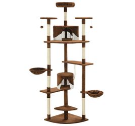 vidaXL Katzen-Kratzbaum mit Sisal-Kratzsäulen 203 cm (170528) vidaXL Katzen-Kratzbaum mit Sisal-Kratzsäulen 203 cm (170528)