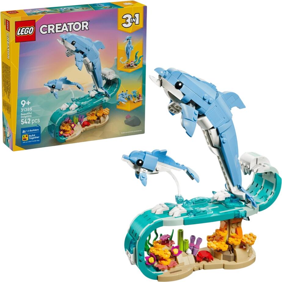 LEGO Creator 3-in-1 Jūras dzīvnieki: Brīnišķīgie delfīni (31385) LEGO Creator 3-in-1 Jūras dzīvnieki: Brīnišķīgie delfīni (31385)