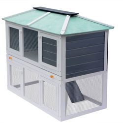 vidaXL Kleintier-/Kaninchenstall mit 2 Etagen Holz (170344) vidaXL Kleintier-/Kaninchenstall mit 2 Etagen Holz (170344)