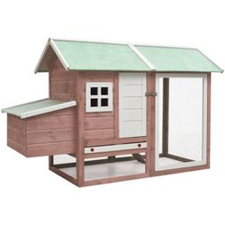 vidaXL Hühnerkäfig Massivholz Priede & Egle 170 x 81 x 110 cm (170862) vidaXL Hühnerkäfig Massivholz Priede & Egle 170 x 81 x 110 cm (170862)