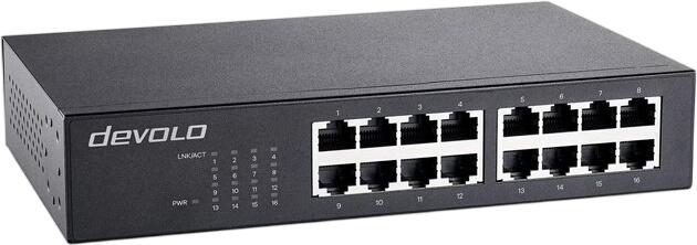 Devolo Gigabit Ethernet slēdzis 16 porti Devolo Gigabit Ethernet slēdzis 16 porti