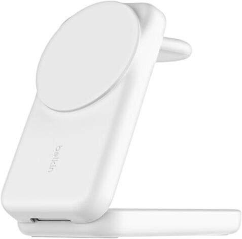 Belkin UltraCharge Salokāma magnētiskā 3-in-1 uzlādes stacija ar Qi2 25W (kvadrātveida) Belkin UltraCharge Salokāma magnētiskā 3-in-1 uzlādes stacija ar Qi2 25W (kvadrātveida)
