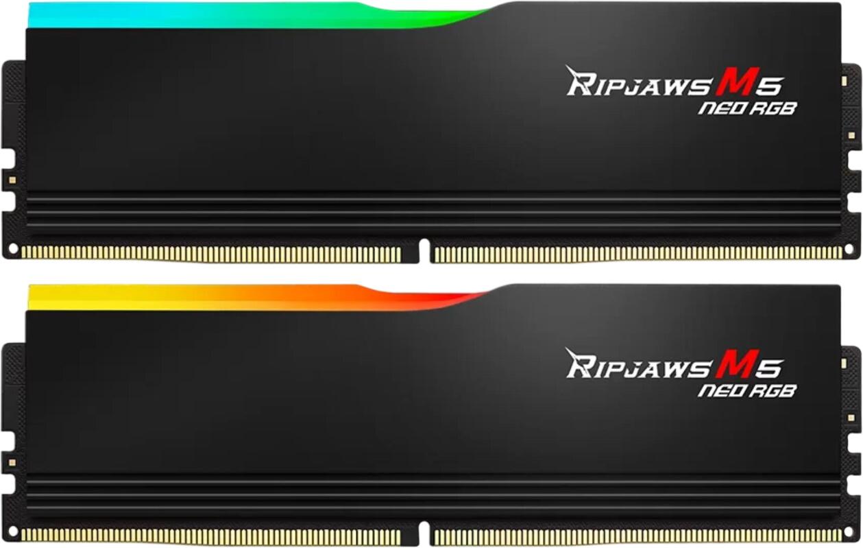 G.Skill Ripjaws M5 Neo RGB DDR5-6000 64GB komplekts (F5-6000J3238G32GX2-RM5NRK) G.Skill Ripjaws M5 Neo RGB DDR5-6000 64GB komplekts (F5-6000J3238G32GX2-RM5NRK)