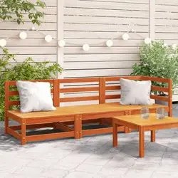vidaXL Gartensofa 3-Sitzer Vaska brūna Masīvkoks Priede (837953) vidaXL Gartensofa 3-Sitzer Vaska brūna Masīvkoks Priede (837953)