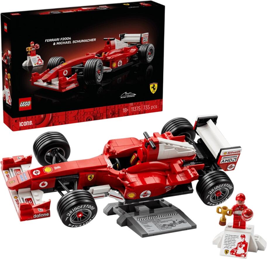 LEGO ICONS Ferrari F2004 un Michael Schumacher (11375) LEGO ICONS Ferrari F2004 un Michael Schumacher (11375)