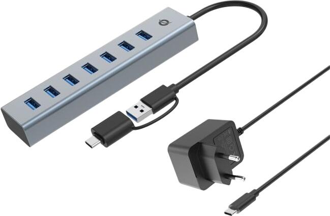 Conceptronic GP 7-Port-USB 3.0-Hub ar barošanas bloku (HUBBIES21GP)