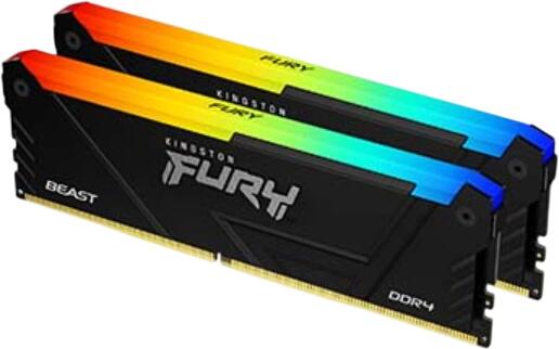 Kingston Fury Beast RGB DDR4-3200 16GB komplekts (KF432C16BB2AK2/16) Kingston Fury Beast RGB DDR4-3200 16GB komplekts (KF432C16BB2AK2/16)