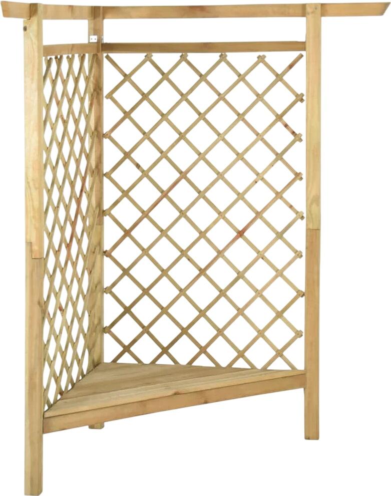 vidaXL Eckpergola ar soliņu 166x81x174 cm (318418)