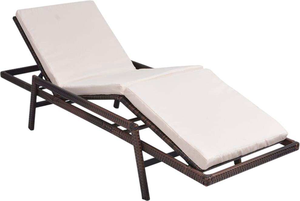 vidaXL Sonnenliege mit Auflage Poly Rattan (43107) vidaXL Sonnenliege mit Auflage Poly Rattan (43107)