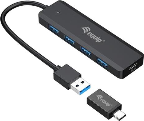 Equip 4-Port-USB-3.2 Gen 1-Hub un adapteris priekš USB-C (128959) Equip 4-Port-USB-3.2 Gen 1-Hub un adapteris priekš USB-C (128959)