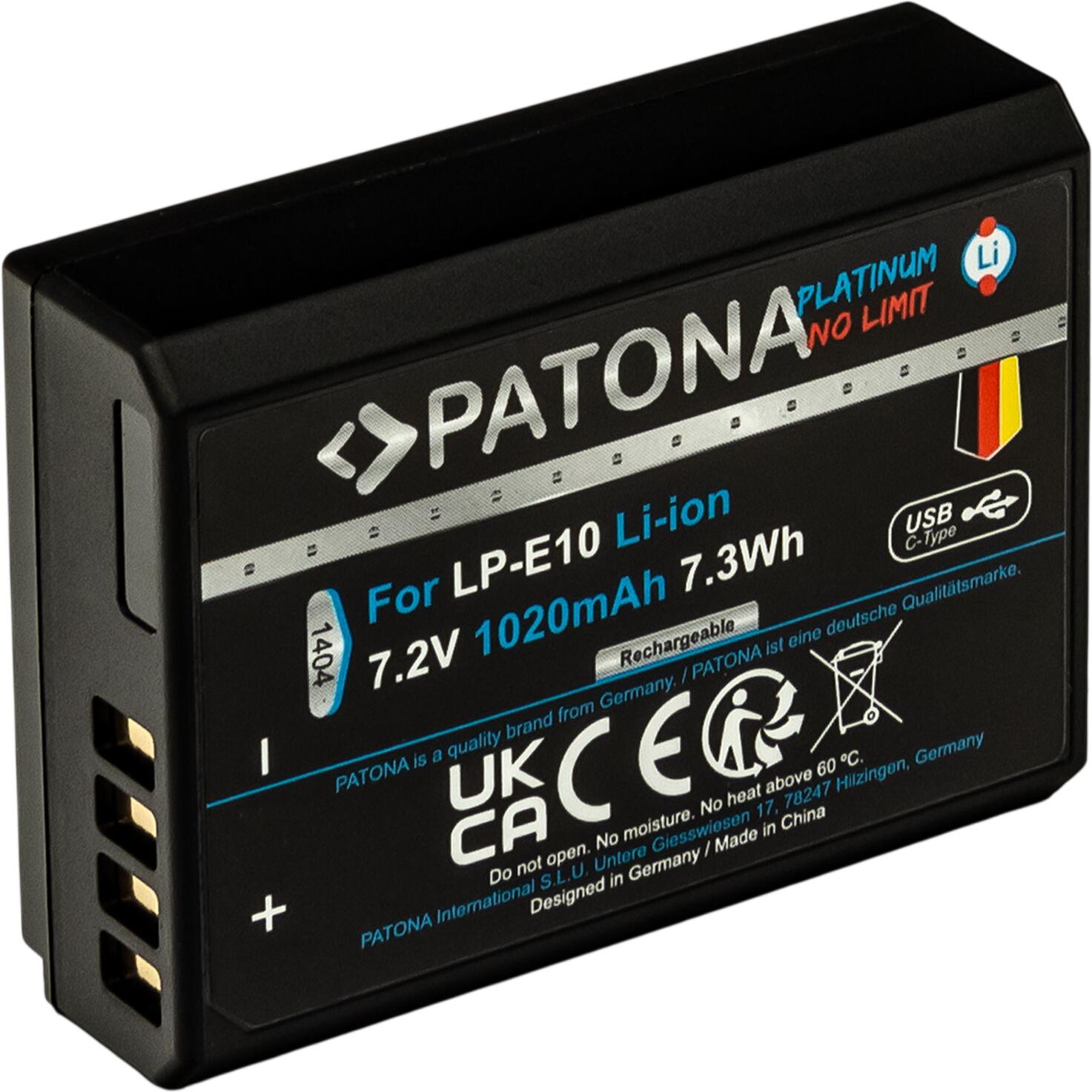 Patona Platinum akumulators Canon LP-E10 (1404) Patona Platinum akumulators Canon LP-E10 (1404)