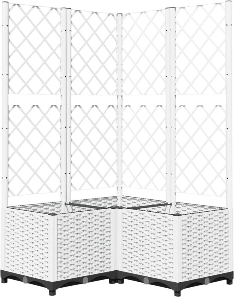 vidaXL Stādītājs ar režģi balts 80 x 80 x 136 cm (153286) vidaXL Stādītājs ar režģi balts 80 x 80 x 136 cm (153286)