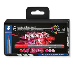 Staedtler Pigment Arts Brush Pen 371 Red & Pinks 6er Kartonetui (371 C6-1) Staedtler Pigment Arts Brush Pen 371 Red & Pinks 6er Kartonetui (371 C6-1)