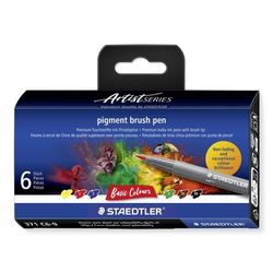 Staedtler Pigment Arts Brush Pen 371 Basic Colours 6er Kartonetui (371 C6-9) Staedtler Pigment Arts Brush Pen 371 Basic Colours 6er Kartonetui (371 C6-9)