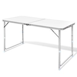 vidaXL Campinga galds saliekams augstuma regulējams alumīnija 120 x 60 cm (41325) vidaXL Campinga galds saliekams augstuma regulējams alumīnija 120 x 60 cm (41325)