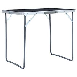 vidaXL Campinga galds ar metāla rāmi salokāms 80 x 60 cm (48171) vidaXL Campinga galds ar metāla rāmi salokāms 80 x 60 cm (48171)