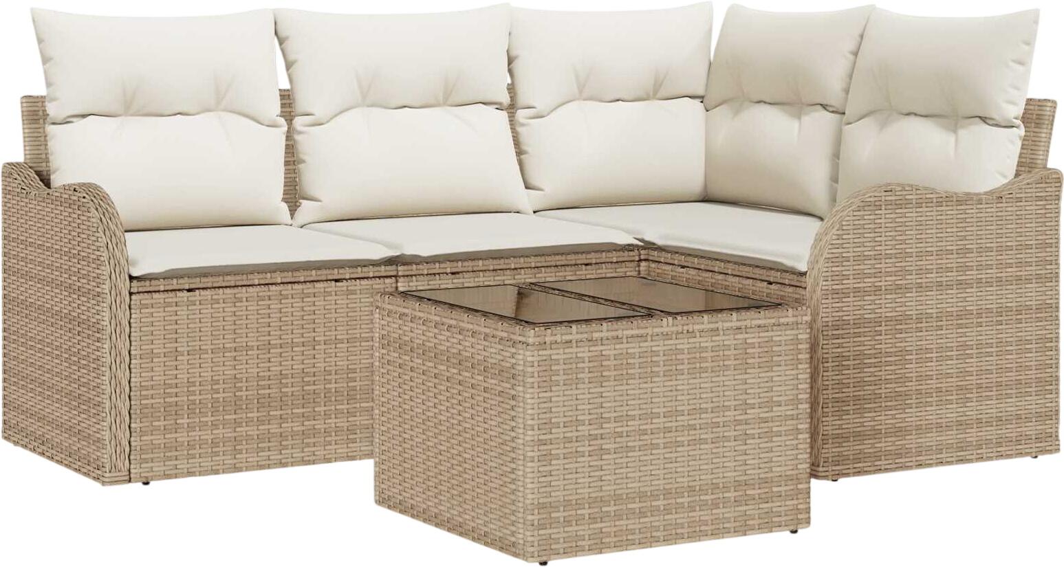 vidaXL Gartensofa-set mit Speicher 5-tlg. (3354360)
