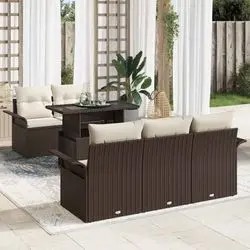 vidaXL Gartensofa-set mit Kissen mit Speicher 6 pcs (3356931) vidaXL Gartensofa-set mit Kissen mit Speicher 6 pcs (3356931)