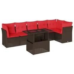 vidaXL Gartensofa komplekts ar spilveniem 7-daļīgs (3266604) vidaXL Gartensofa komplekts ar spilveniem 7-daļīgs (3266604)