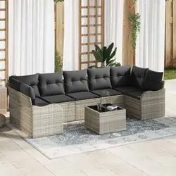 vidaXL Gartensofa-set mit Kissen 8 pcs (3354291) vidaXL Gartensofa-set mit Kissen 8 pcs (3354291)