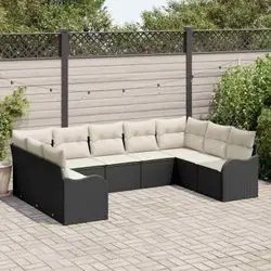 vidaXL Gartensofa-set 9 pcs Schwarz Poly-Rattan (3345857) vidaXL Gartensofa-set 9 pcs Schwarz Poly-Rattan (3345857)