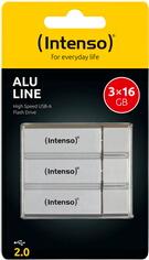 Intenso Alu Line 16GB 3 iepakojums (3521473) Intenso Alu Line 16GB 3 iepakojums (3521473)