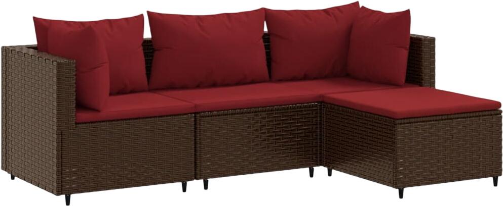 vidaXL Dārza atpūtas komplekts ar spilveniem 4-daļīgs (3308053) vidaXL Dārza atpūtas komplekts ar spilveniem 4-daļīgs (3308053)