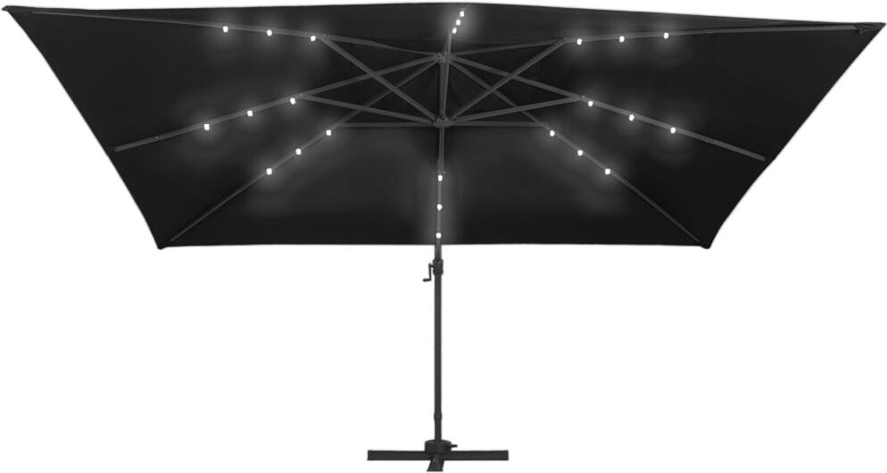 vidaXL Ampelschirm mit LED-Leuchten und Alu-Mast 400x300 cm (47008) vidaXL Ampelschirm mit LED-Leuchten und Alu-Mast 400x300 cm (47008)