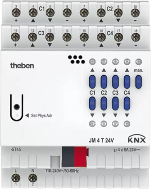 Theben JM 4 T 24V KNX (4940260) Theben JM 4 T 24V KNX (4940260)