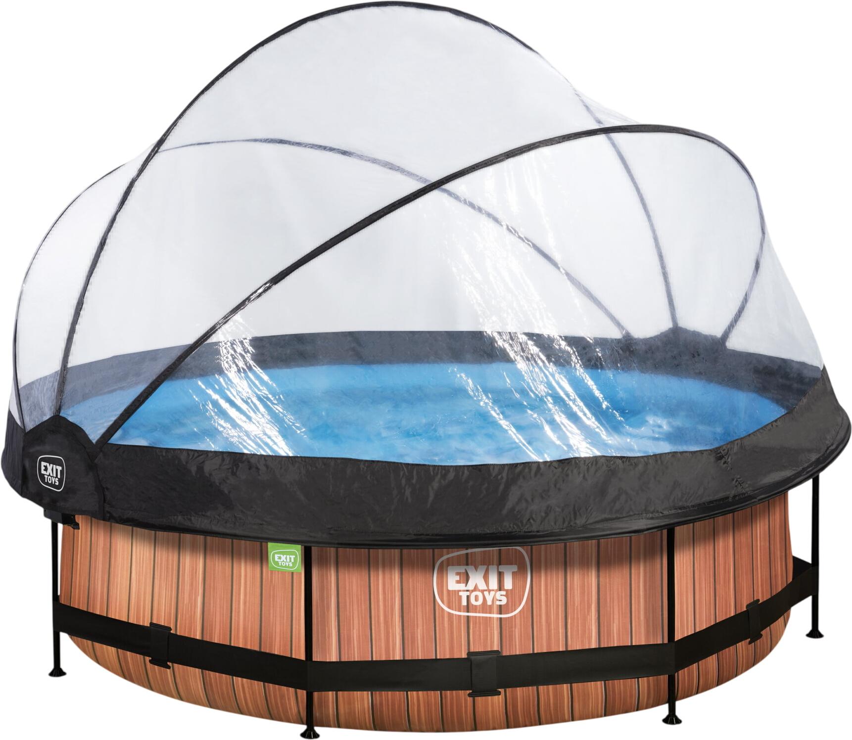 Exit Wood Pool 300 x 76 cm + Filterpumpe + Abdeckung Exit Wood Pool 300 x 76 cm + Filterpumpe + Abdeckung