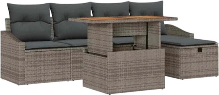 vidaXL Gartensofa-Set Polyrattan 6-tlg. (3361349) vidaXL Gartensofa-Set Polyrattan 6-tlg. (3361349)