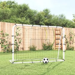 vidaXL Futbola atlēciens balts un melns 184 x 61 x 123 cm (93735) vidaXL Futbola atlēciens balts un melns 184 x 61 x 123 cm (93735)
