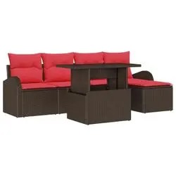 vidaXL Dārza dīvānu komplekts ar glabātuvi 6-daļīgs (3348630) vidaXL Dārza dīvānu komplekts ar glabātuvi 6-daļīgs (3348630)