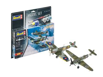 Revell Model Set Combat Set Messerschmitt Bf109G-10 & Spitfire Mk.V (63710) Revell Model Set Combat Set Messerschmitt Bf109G-10 & Spitfire Mk.V (63710)