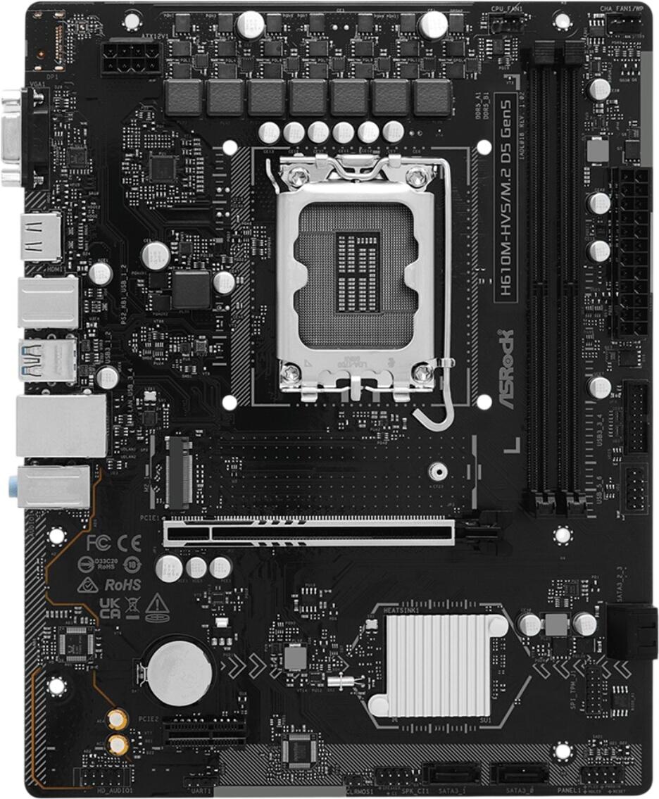 ASRock H610M-HVS/M.2 D5 Gen5 ASRock H610M-HVS/M.2 D5 Gen5