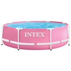 Intex rozā metāla karkasa baseins 244 x 76 cm Intex rozā metāla karkasa baseins 244 x 76 cm