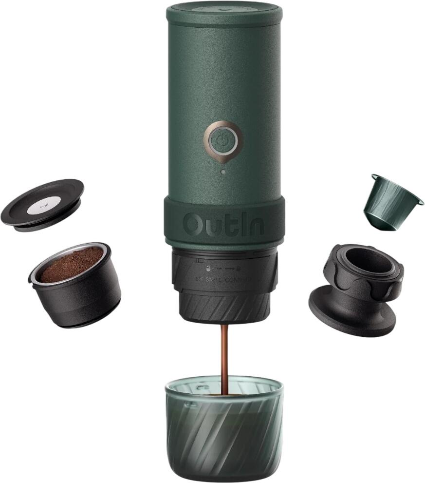 OutIn Mino pārnēsājamā elektriskā espresso kafijas automāts OutIn Mino pārnēsājamā elektriskā espresso kafijas automāts