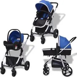 vidaXL 3-in-1 bērnu rati alumīnijs vidaXL 3-in-1 bērnu rati alumīnijs