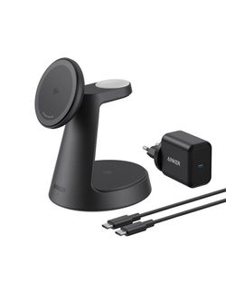 ANKER MagGo Bezvadu uzlādes stacija 3-in-1 Dock Stand ANKER MagGo Bezvadu uzlādes stacija 3-in-1 Dock Stand