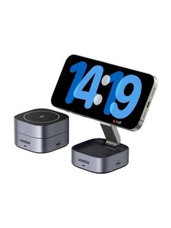 UGREEN MagFlow 2-in-1 Bezvadu lādētājs (35278) UGREEN MagFlow 2-in-1 Bezvadu lādētājs (35278)