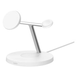 Belkin BoostCharge Pro Bezvadu 3-in-1 uzlādes stacija ar Qi2 (15 W) Belkin BoostCharge Pro Bezvadu 3-in-1 uzlādes stacija ar Qi2 (15 W)