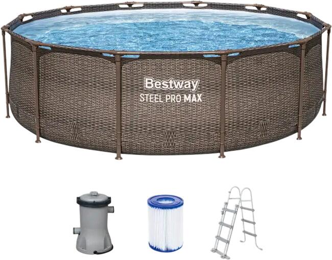 Bestway Steel Pro MAX Rāmja Baseina Komplekts Ø 366 x 100 cm (56709_26) Bestway Steel Pro MAX Rāmja Baseina Komplekts Ø 366 x 100 cm (56709_26)