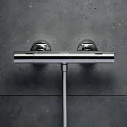 Hansgrohe Ecostat Fine virsapmetuma dušas armatūra ar termostatu (13323000) Hansgrohe Ecostat Fine virsapmetuma dušas armatūra ar termostatu (13323000)