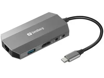 Sandberg USB-C 6in1 Travel Dockingstation (136-33) Sandberg USB-C 6in1 Travel Dockingstation (136-33)