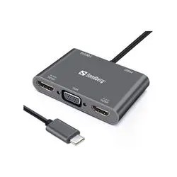 Sandberg USB-C-Dokstacija (136-35) Sandberg USB-C-Dokstacija (136-35)